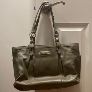 Coach leather bag double straps